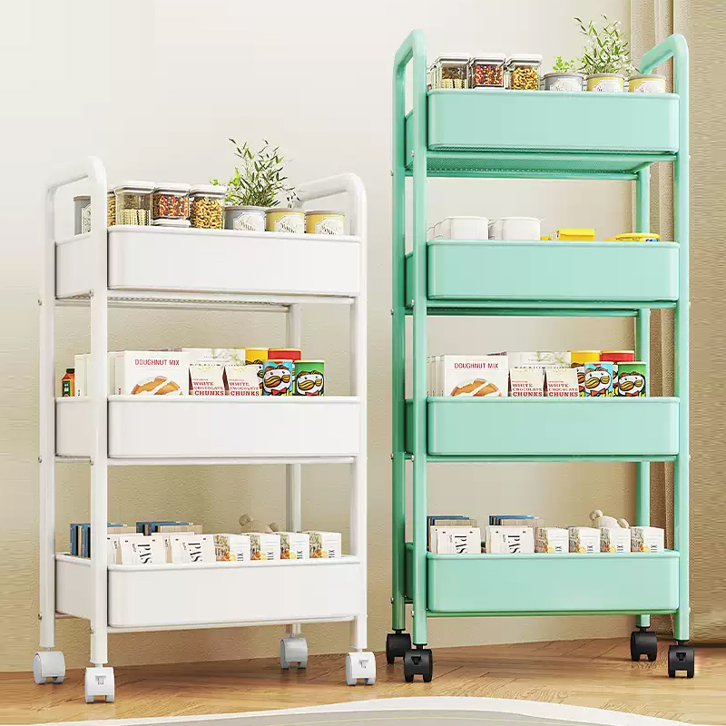 小推车置物架厨房落地卧室多层婴儿零食移动浴室卫生间收纳储物架